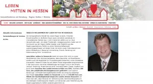 Screenshot der Immobilienb&ouml;rse "Leben Mitten in Hessen"