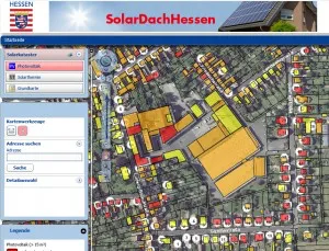 Screenshot der Internetseite http://solardach.hessen.de/