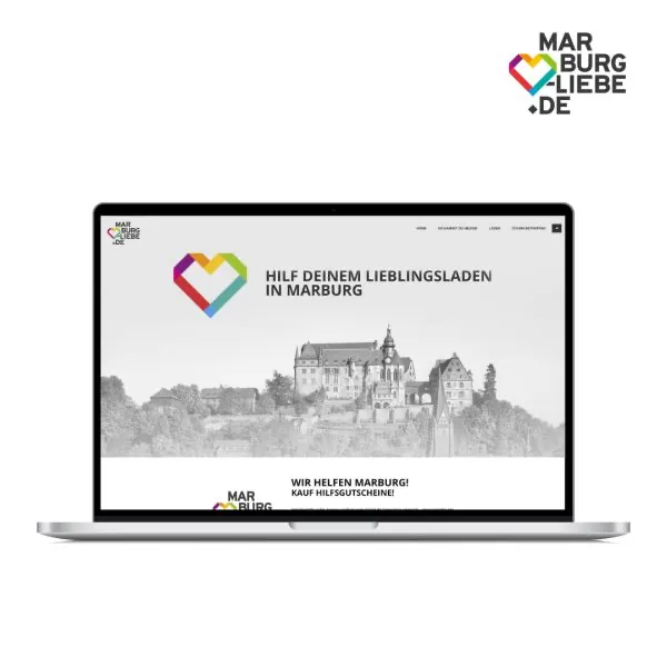 So sieht die Plattform "MarburgLiebe" aus. (Quelle: GOLDfisch ART)