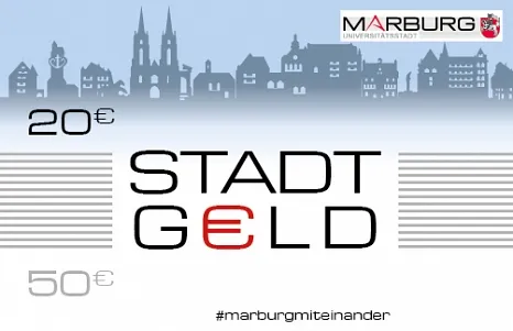 Der Stadt-Geld-Gutschein soll die Marburger Gastronomie und den Handel unterstützen. (Quelle: Stadt Marburg)