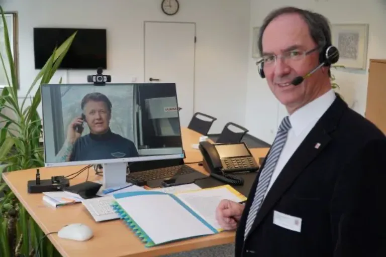 Reihe "Auf eine TelKo mit." RP Ullrich und Metzgermeister, Koch, Caterer und Pensionsbetreiber Sven Klingelhöfer-Demand aus Bad Endbach