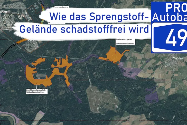 A49: Wie ein Sprengstoffgelände schadstofffrei wird