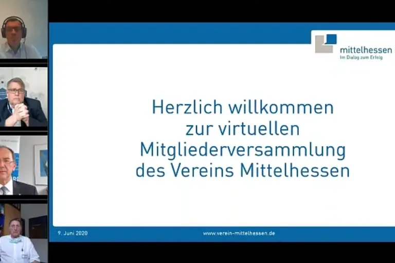 Vereins-Mitglieder im virtuellen Dialog mit Mittelhessen-Botschafter