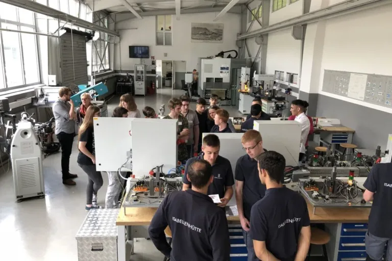 Lehrer und Schüler erhalten Berufseinblick bei der Isabellenhütte