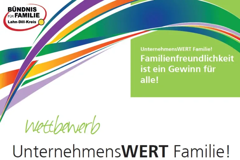 Familienfreundliche Betriebe gesucht: Wettbewerb ‚UnternehmensWERT Familie!‘